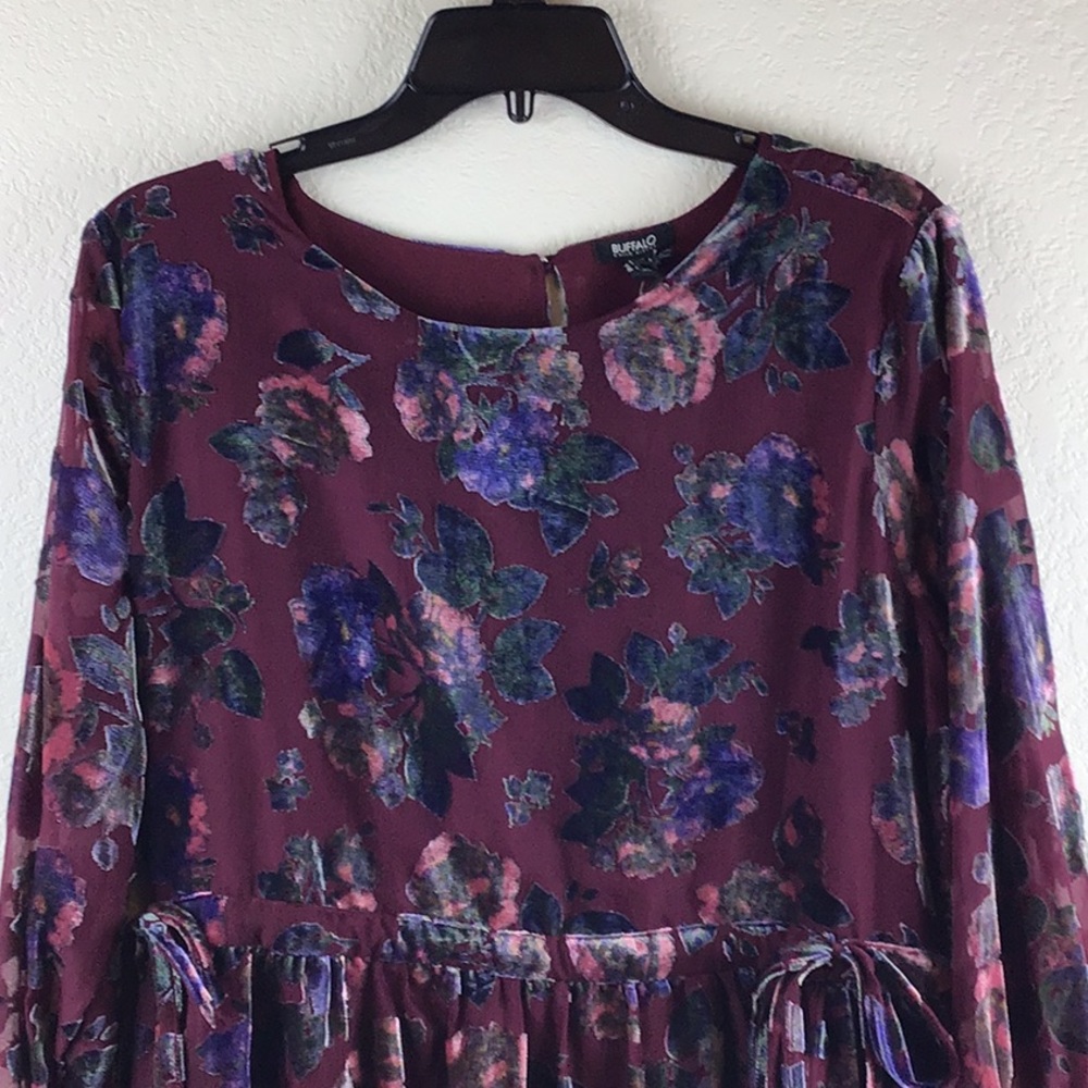 BuffaloDavidBitton Moulin Floral Velvet Mini Dress - Picture 4 of 8